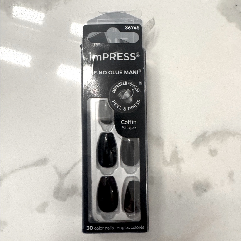 NIB imPress Black Press on Nails